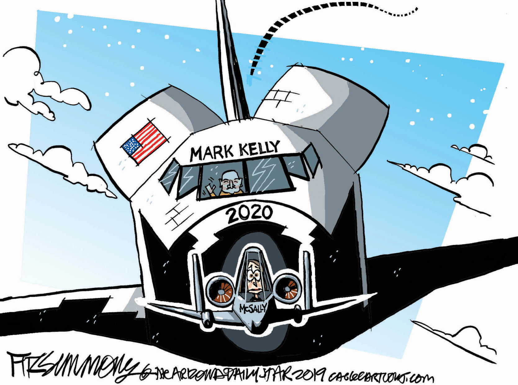Daily Fitz Cartoon: Rear view mirror